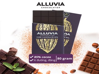 Socola đen Alluvia 85% - 80gr